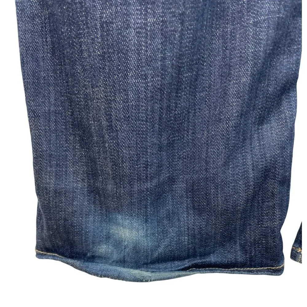 Hudson Women’s Size 27 Beth Baby Boot Cut Blue Flap Back Pocket Blue Denim Jeans - Picture 6 of 9